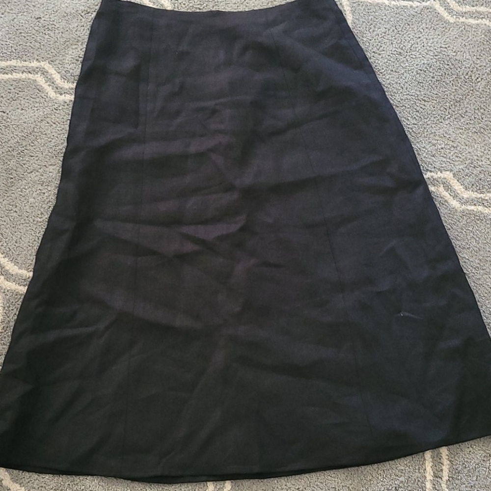 Black linen skirt